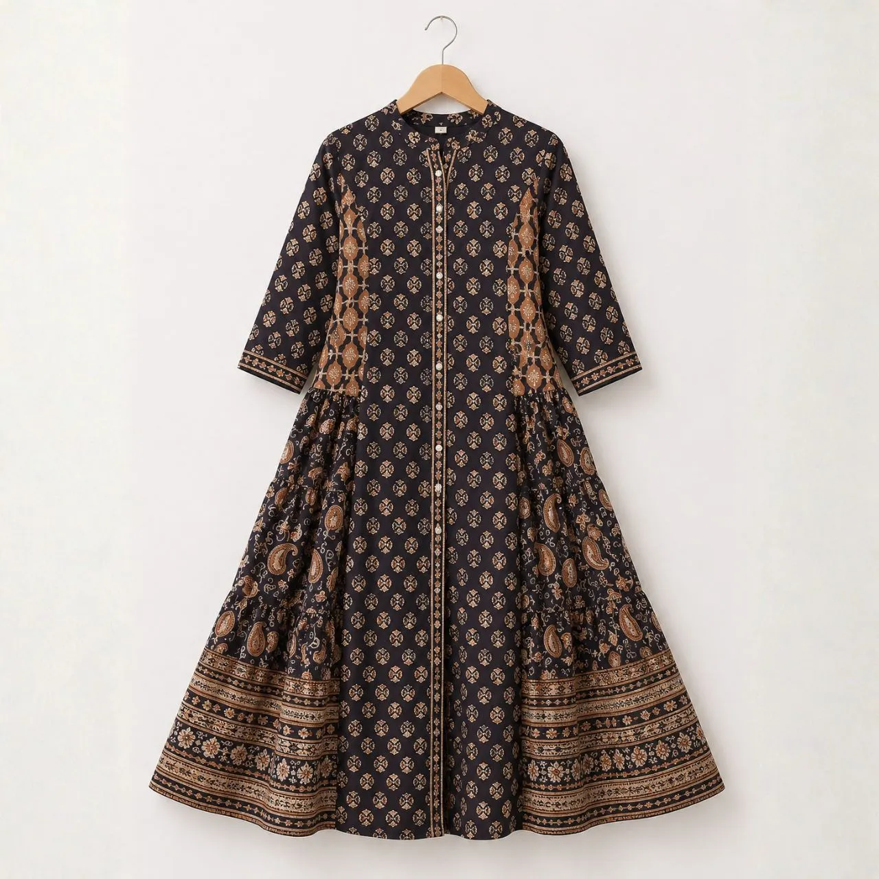 Women’s Printed Anarkali Maxi Dress | Ethnic Cotton Blend Long Kurti Gown | Festive & Casual Wear Collection - Image 3