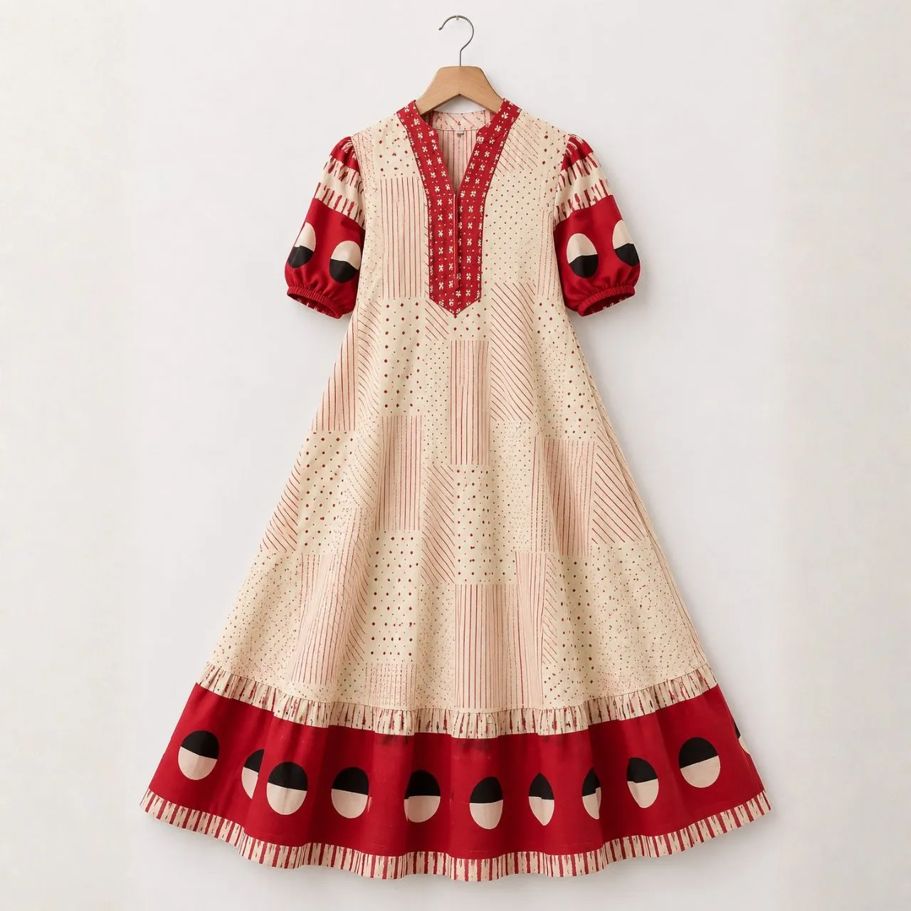 Women’s Printed Anarkali Maxi Dress | Ethnic Cotton Blend Long Kurti Gown | Festive & Casual Wear Collection - Image 4