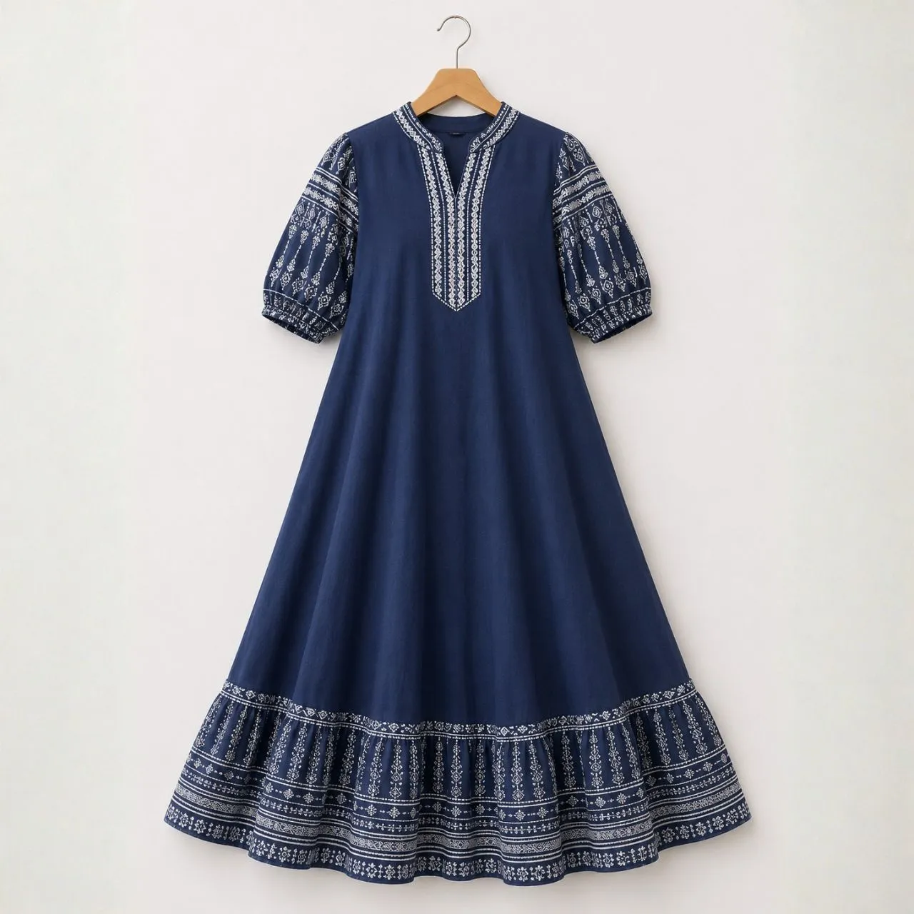 Women’s Printed Anarkali Maxi Dress | Ethnic Cotton Blend Long Kurti Gown | Festive & Casual Wear Collection - Image 2