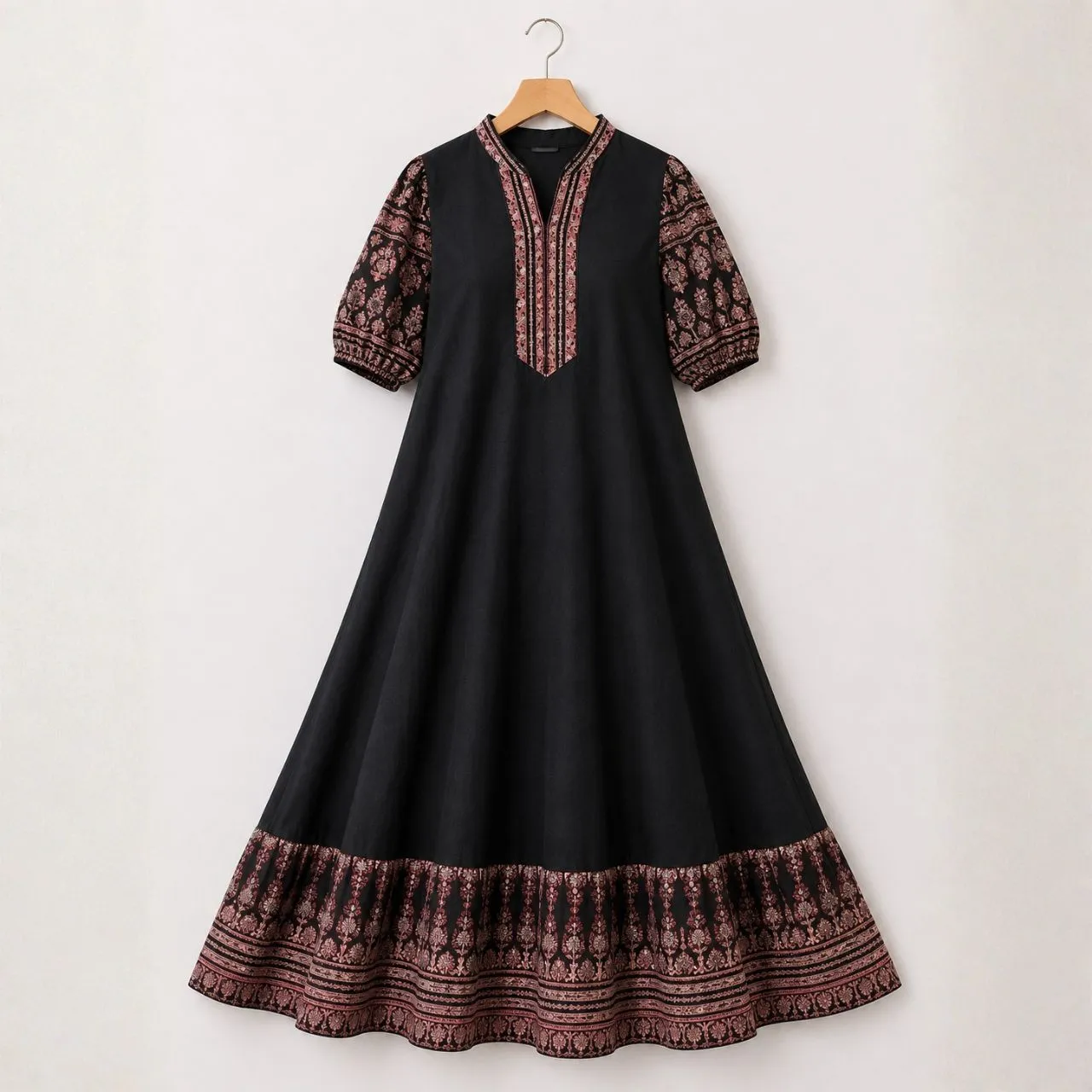 Women’s Printed Anarkali Maxi Dress | Ethnic Cotton Blend Long Kurti Gown | Festive & Casual Wear Collection - Image 6